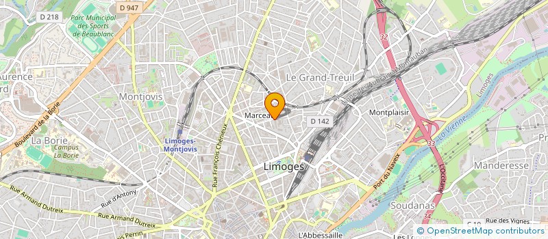 localisation de l'entreprise DVS PRO à LIMOGES