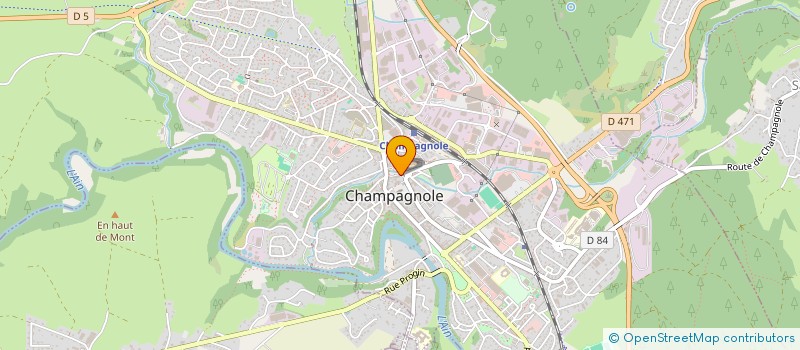 localisation de l'entreprise DVV  CHAMPAGNOLE