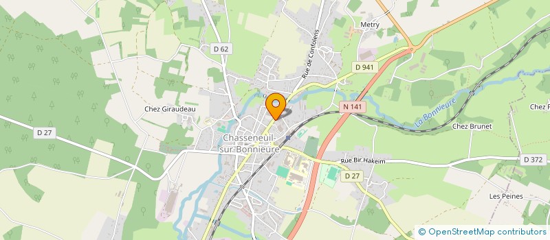 localisation de l'entreprise DVX à CHASSENEUIL-SUR-BONNIEURE