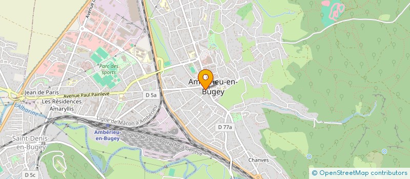 localisation de l'entreprise DW-IMMO  AMBERIEU-EN-BUGEY