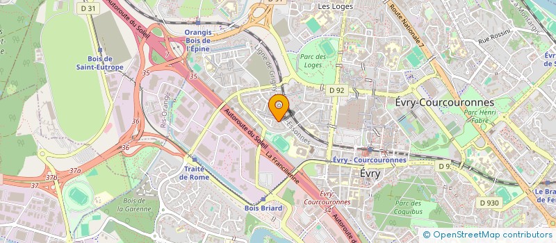 localisation de l'entreprise DWARAKA à EVRY-COURCOURONNES