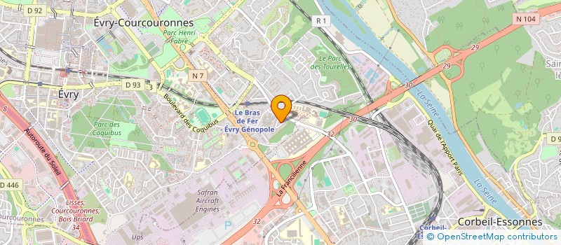 localisation de l'entreprise DWSF à EVRY-COURCOURONNES