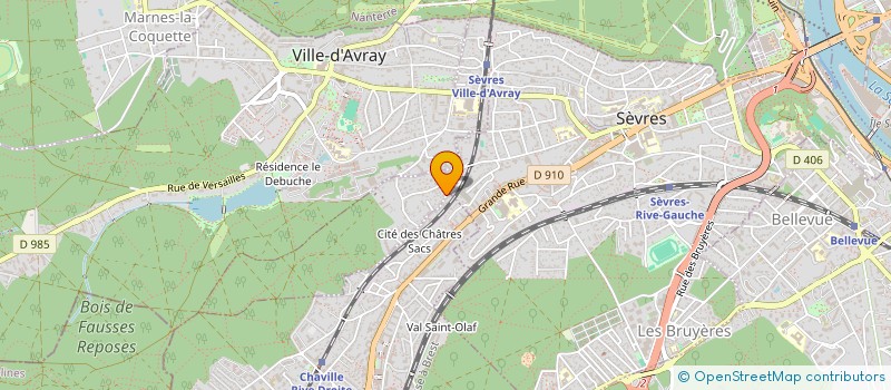 localisation de l'entreprise DX CONSULTANT à SEVRES