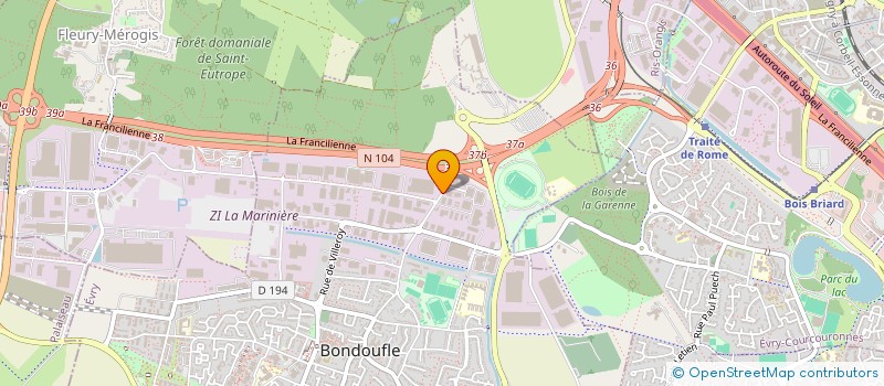 localisation de l'entreprise DY BAT 27  BONDOUFLE