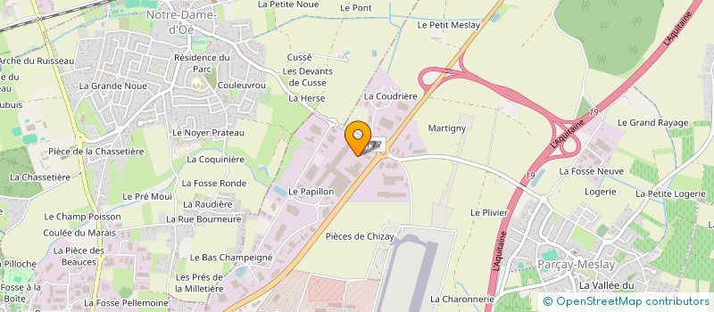 localisation de l'entreprise DYADEM  PARCAY-MESLAY