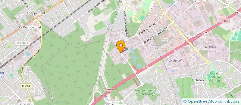 localisation de l'entreprise DYCAFLEX à CANEJAN