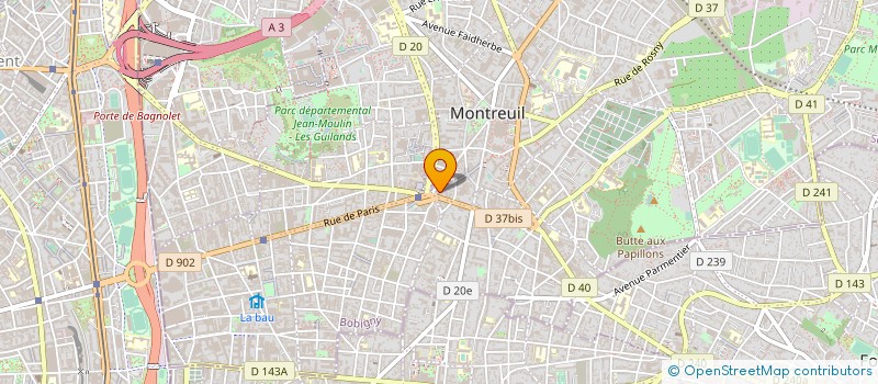 localisation de l'entreprise DYLAN à MONTREUIL