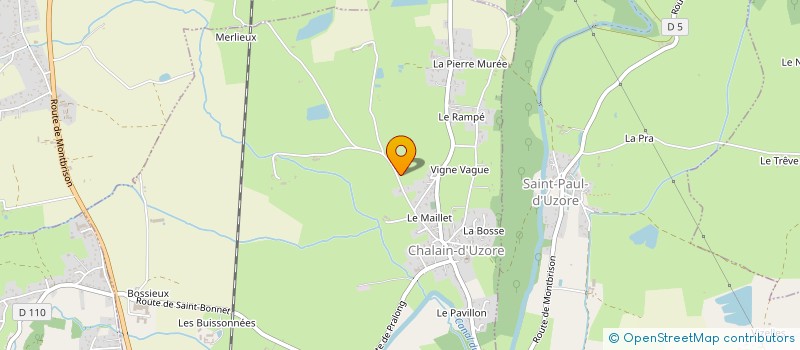 localisation de l'entreprise DYLYN  CHALAIN-D'UZORE