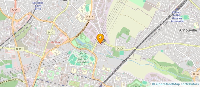 localisation de l'entreprise DYMA  SARCELLES