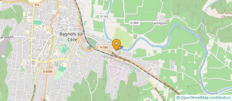 localisation de l'entreprise DYMEG à BAGNOLS-SUR-CEZE