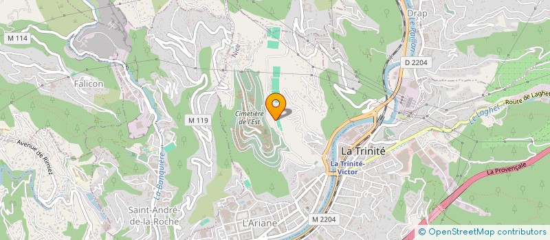 localisation de l'entreprise DYNA IMMO à NICE