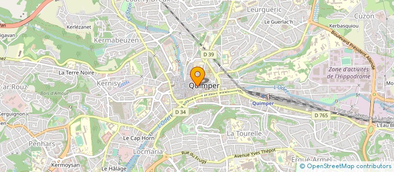 localisation de l'entreprise DYNA PLANCHE à QUIMPER