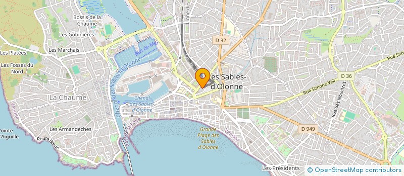localisation de l'entreprise DYNACOM à LES SABLES D'OLONNE