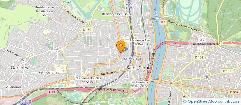 localisation de l'entreprise DYNACTION  SAINT-CLOUD