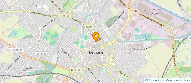 localisation de l'entreprise DYNAFINANCE à BETHUNE