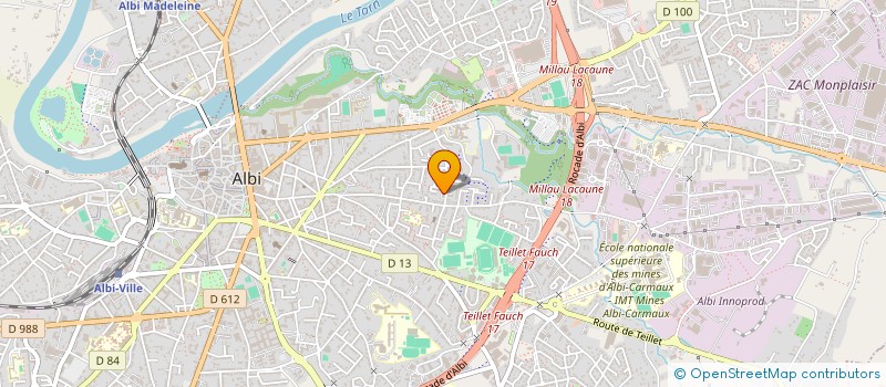 localisation de l'entreprise DYNAGYM à ALBI