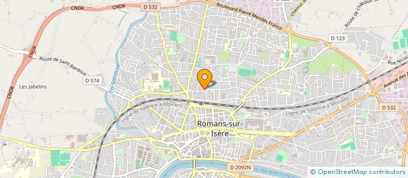 localisation de l'entreprise DYNAM'&CO à ROMANS-SUR-ISERE