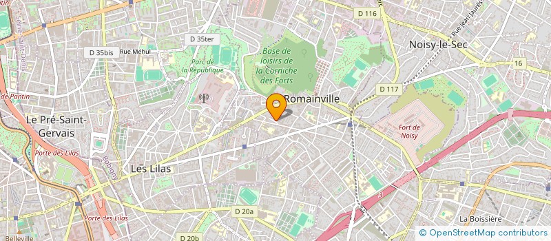 localisation de l'entreprise DYNAMIC à ROMAINVILLE
