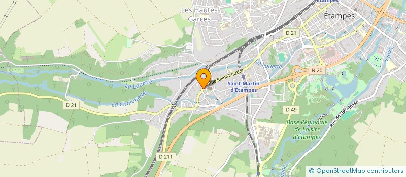 localisation de l'entreprise DYNAMIC BTP à ETAMPES