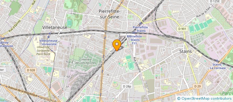 localisation de l'entreprise DYNAMIC CARRELAGE FAIENCE à PIERREFITTE-SUR-SEINE