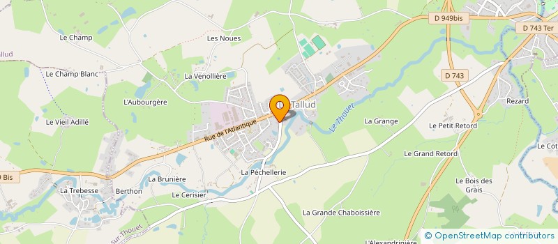 localisation de l'entreprise DYNAMIC CLUB  LE TALLUD