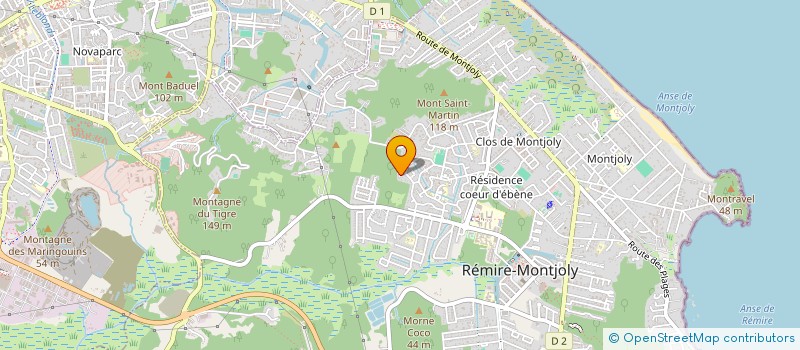 localisation de l'entreprise DYNAMIC COM  REMIRE-MONTJOLY