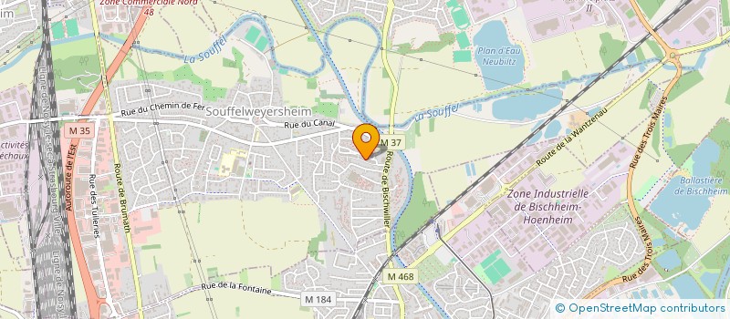 localisation de l'entreprise DYNAMIC COURTAGE  SOUFFELWEYERSHEIM