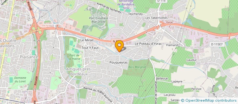 localisation de l'entreprise DYNAMIC'FIT à ARTIGUES-PRES-BORDEAUX