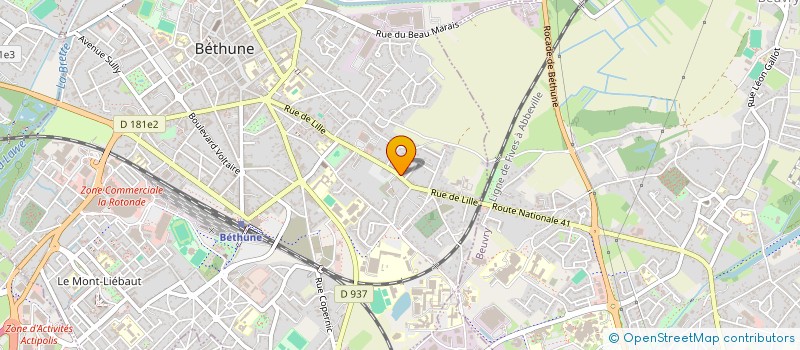 localisation de l'entreprise DYNAMIC GYM à BETHUNE