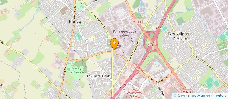 localisation de l'entreprise DYNAMIC INFO  RONCQ