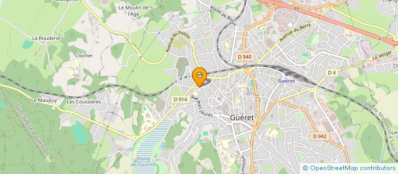 localisation de l'entreprise DYNAMIC & PERSPECTIVE à GUERET