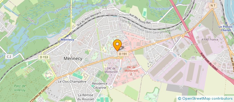 localisation de l'entreprise DYNAMIC STOCK à MENNECY