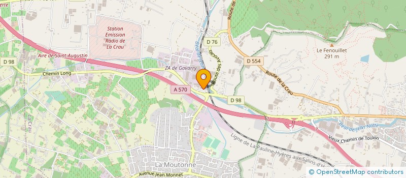 localisation de l'entreprise DYNAMIC TRAVAUX PUBLICS  LA CRAU