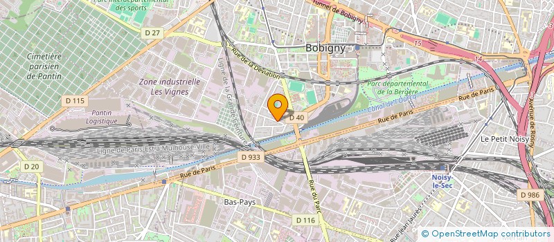 localisation de l'entreprise DYNAMICA  BOBIGNY