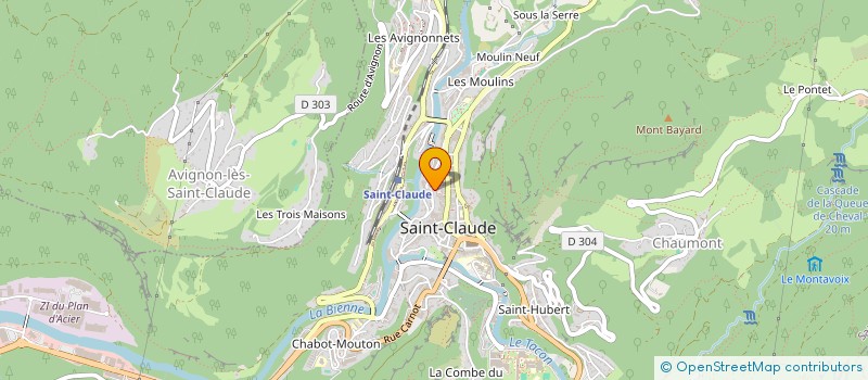 localisation de l'entreprise DYNAMIQUE à SAINT-CLAUDE