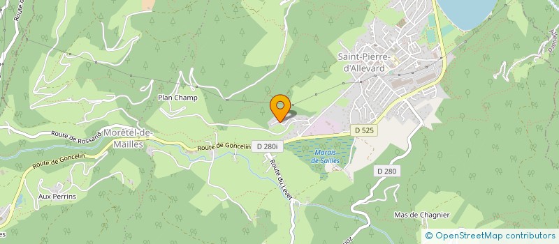 localisation de l'entreprise DYNAMIQUE DES FLUIDES  CRETS EN BELLEDONNE