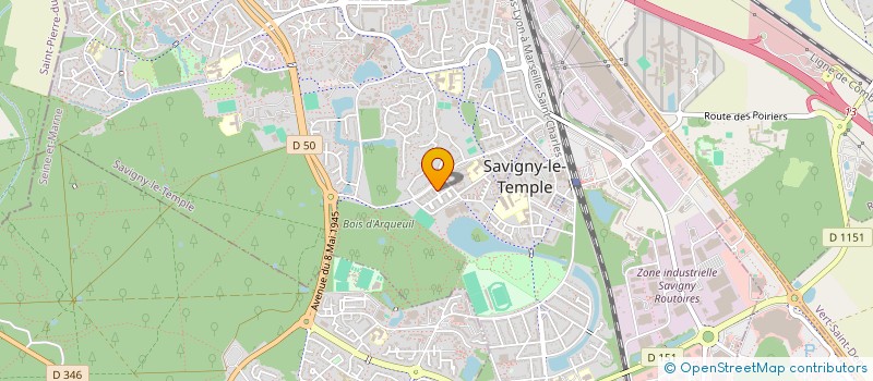 localisation de l'entreprise DYNAMIQUE PAYSAGE  SAVIGNY-LE-TEMPLE