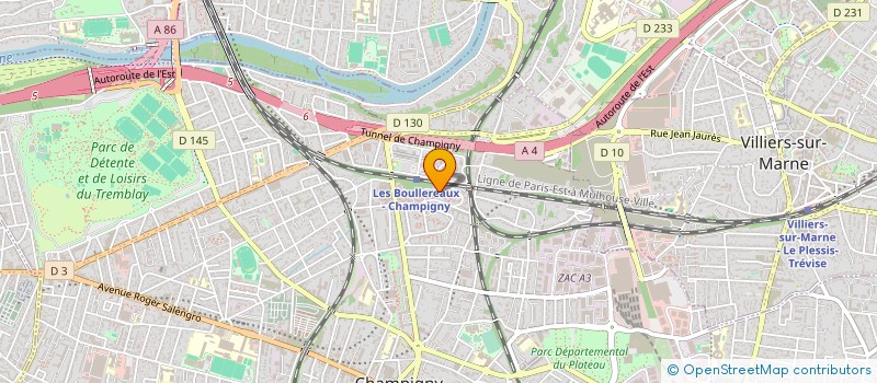 localisation de l'entreprise DYNAMITE KICK 94 à CHAMPIGNY-SUR-MARNE