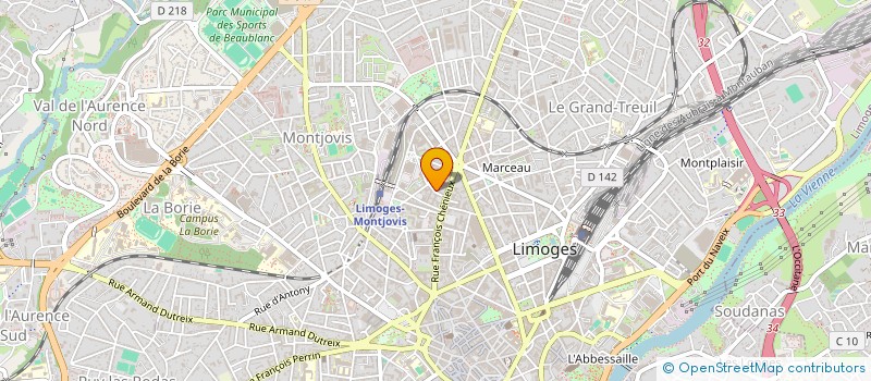 localisation de l'entreprise DYNAMO 87 à LIMOGES