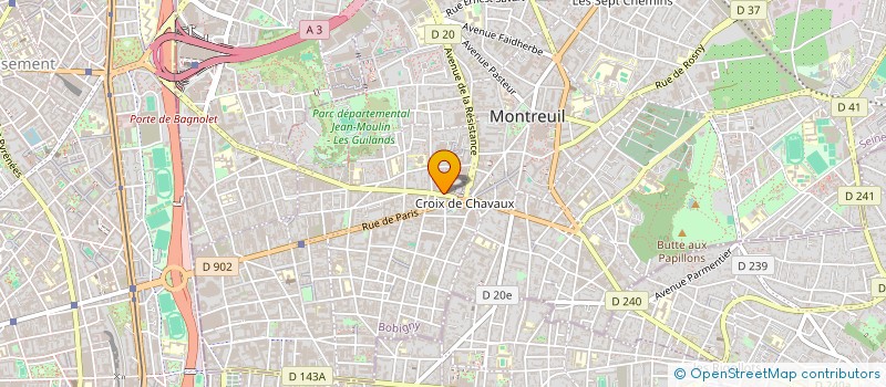 localisation de l'entreprise DYNAMO FRANCE à MONTREUIL