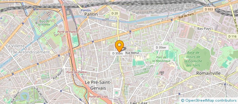 localisation de l'entreprise DYNAPHONE à PANTIN