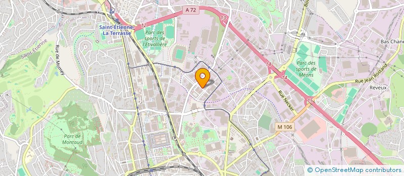 localisation de l'entreprise DYNAPROG à SAINT-ETIENNE