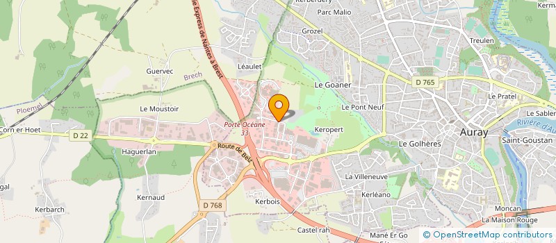 localisation de l'entreprise DYNAQUAL à AURAY