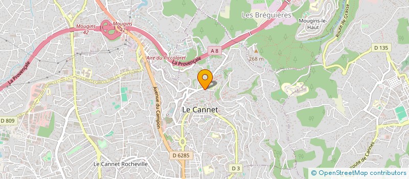 localisation de l'entreprise DYNASTY 3H à LE CANNET