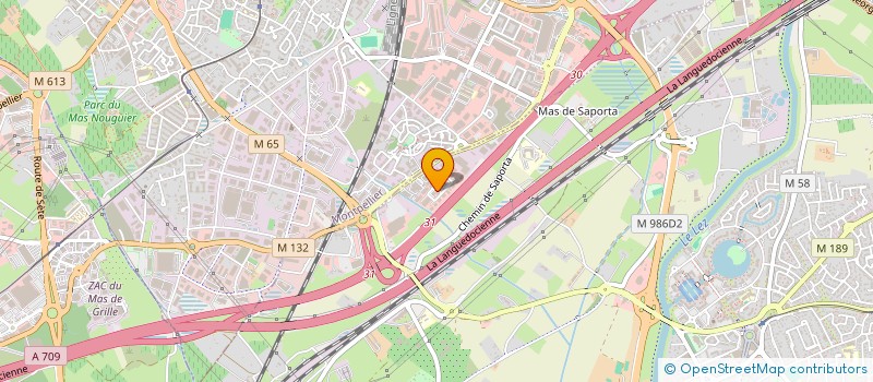 localisation de l'entreprise DYNASYNERGIE à MONTPELLIER