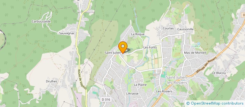 localisation de l'entreprise DYNCS  SAINT-JULIEN-LES-ROSIERS