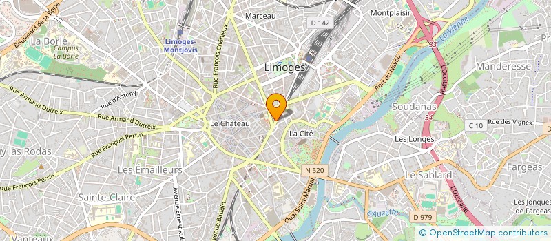 localisation de l'entreprise DYP à LIMOGES