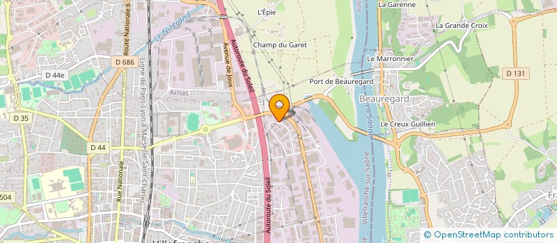 localisation de l'entreprise DYSTEN à VILLEFRANCHE-SUR-SAONE
