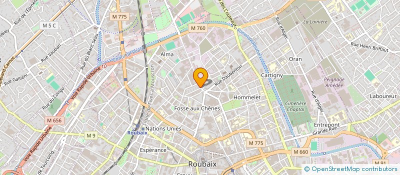 localisation de l'entreprise DZ DELICE à ROUBAIX