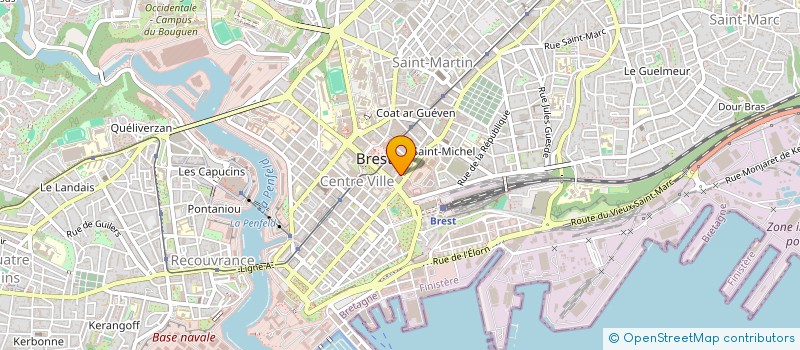 localisation de l'entreprise DZ FOOD à BREST